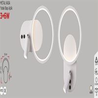 3+6W YATAK BAŞI BEYAZ KASA 4000K 1